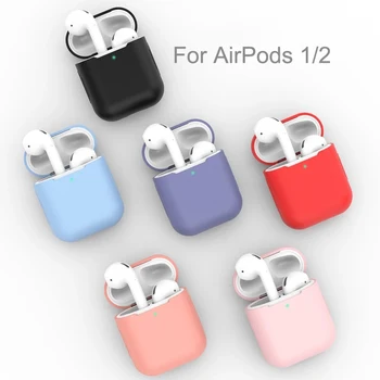 Uus Silikoon puhul AirPods 1/2 Kate TPÜ Traadita Kõrvaklapid Juhtudel Õhu Pod Laadimise Kasti Protector Bag