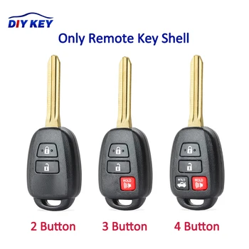 DIYKEY Remote Key Shell 2 / 2+1 3 / 3+1 4 Button Key Shell Juhul Fob Asendaja 2012 Toyota koos TOY43 Tera