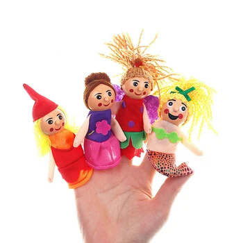 4tk/palju Sõrmega beebi Nukud Haridus-õppe mänguasjad Muinasjutt Lugu Räägib cartoon Käega Nuku Fantoche lastele lapsed