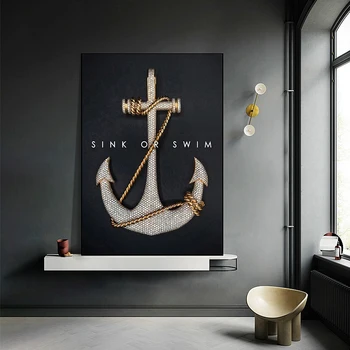 Ankur Maali Lõuend Kunsti Cuadros Decora Must Plakat Põhjamaade Pilt Teenetemärgi Maison Plakatid ja Pildid