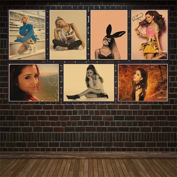 Vintage Ariana Magusaine Tüdruk Pop Star Retro Plakat Seina Art Kleepsud Seina Decor Kodus Room Cafe Bar maali Kleebised