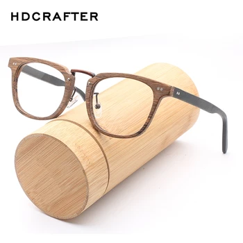 HDCRAFTER Retsepti Prillid Raamid Puit Tera Optilised Klaasid Raami Selge Objektiiv Mehed Naised Puidust Raamid ja Klaasid
