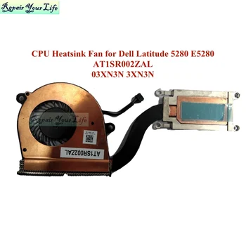 03XN3N Notebook PC CPU Cooler Fännid Radiaator Heatsink Fänn Dell Latitude 5280 E5280 AT1SR002ZAL 3XN3N 0KM50T KM50T EG50040S1