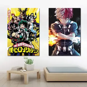 Minu Kangelane ja akadeemiliste Ringkondade-Grupp Anime Lõuend Kunsti Plakat ja Seina Art Pilt Prindi Moodne Perekond magamistuba Decor Plakatid
