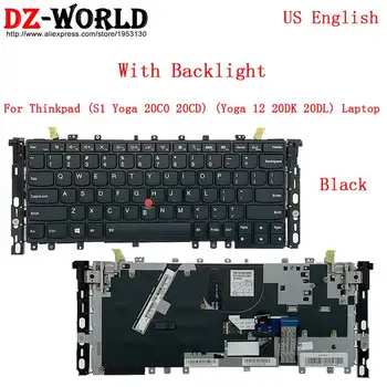 Inglise (US Taustavalgustusega Klaviatuur Lenovo Thinkpad S1 Jooga 12 Sülearvuti 04Y2620 04Y2916 00HT989 SN20A45458
