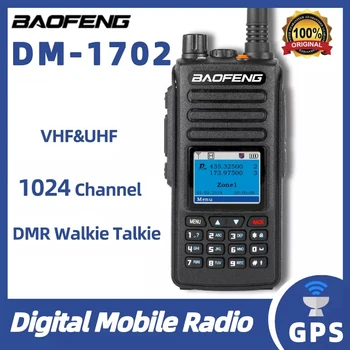 Baofeng Dmr Walkie Talkie DM-1702 Digital Mobile Portable Terminal 1024 Kanalid UHF-VHF 2 Dual Ajal Pesa kahesuunaline Raadio DM 1702