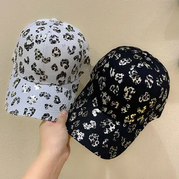 Leopard Printida Baseball Cap Daamid Suvel Kõik-mängu Jaapani ja korea Stiilis Mütsid Meeste Väljas Tumenevad Street Hip-hop Mütsid