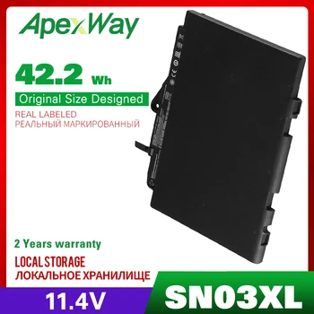 Apexway 11.4 V 42.2 Wh SN03XL Sülearvuti Aku HP EliteBook 820 G3 725 G3 800514-001N HSTNN-UB6T Tablett