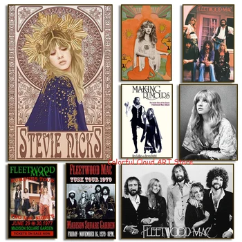 Fleetwood Bänd Art Plakat Mac Kuuldused 1977 Muusika Lõuendile Maali HD Prindi Magamistuba Decor Sport Maastiku Office Room Home Decor